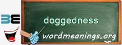 WordMeaning blackboard for doggedness
